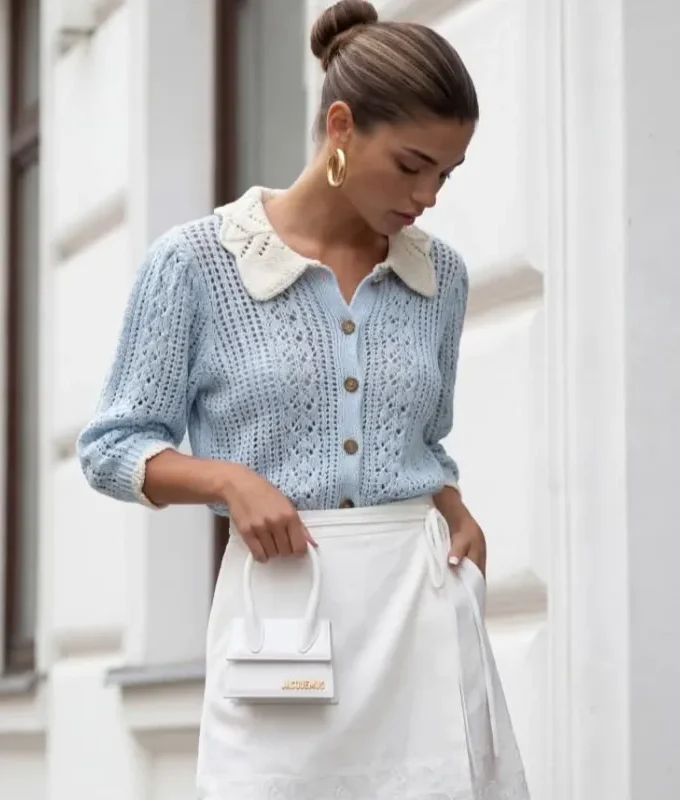 Tričko BOHO Romantic - bledomodré
