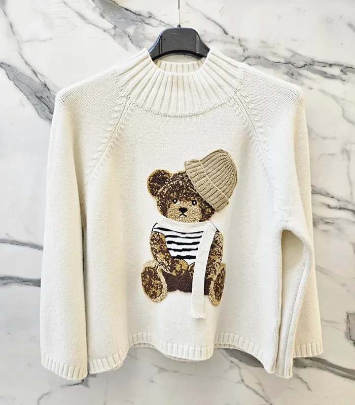 TEDDY BEAR- pulóver béžový – Obrázok 2